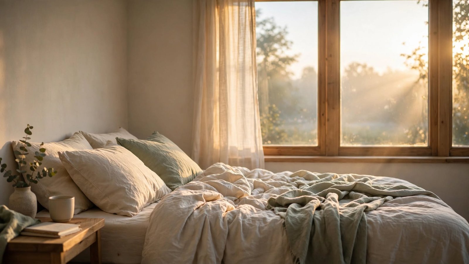 Descanso nocturno y amanecer después de una noche de ansiedad