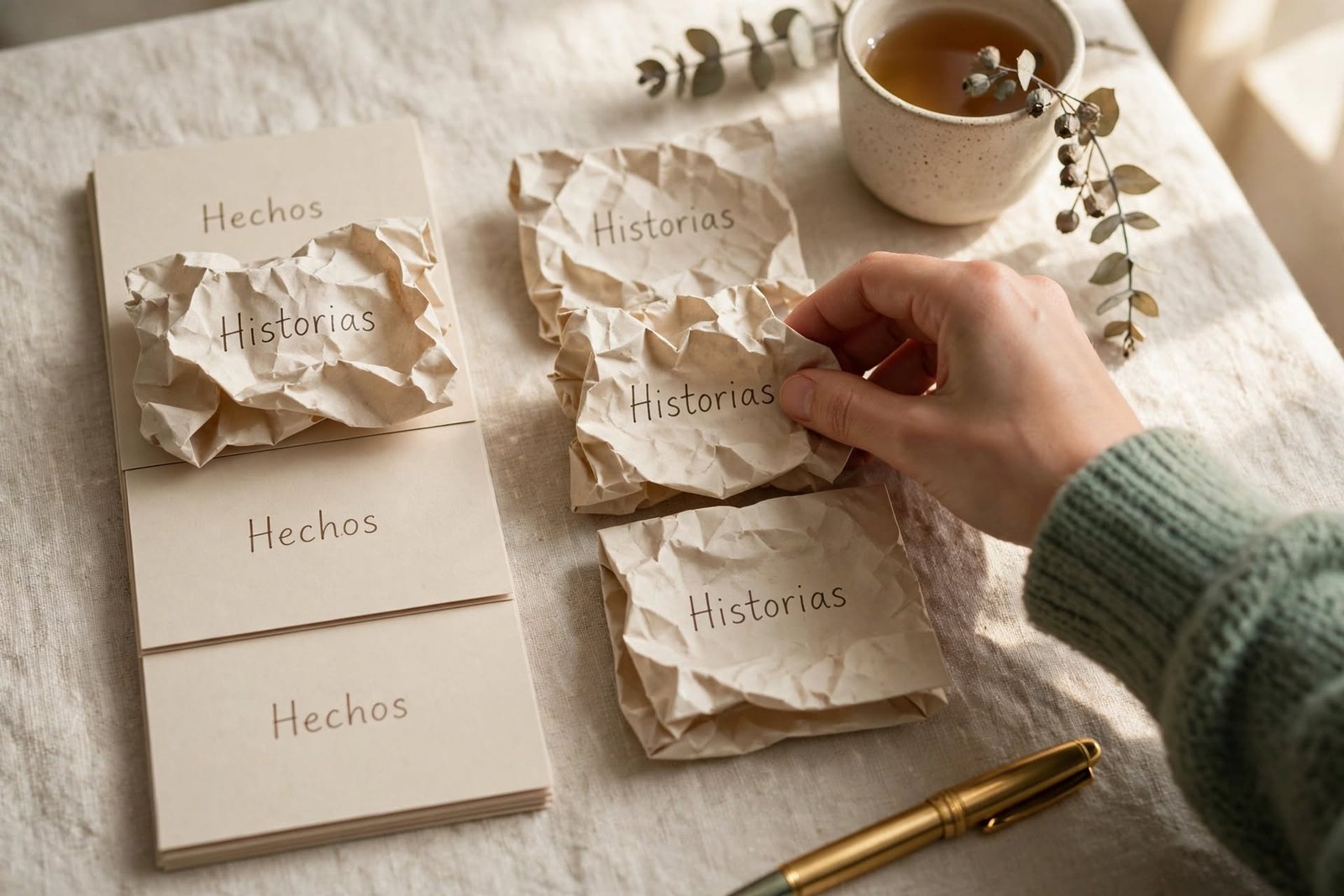 Tarjetas con hechos e historias para separar pensamientos obsesivos y celos de la realidad