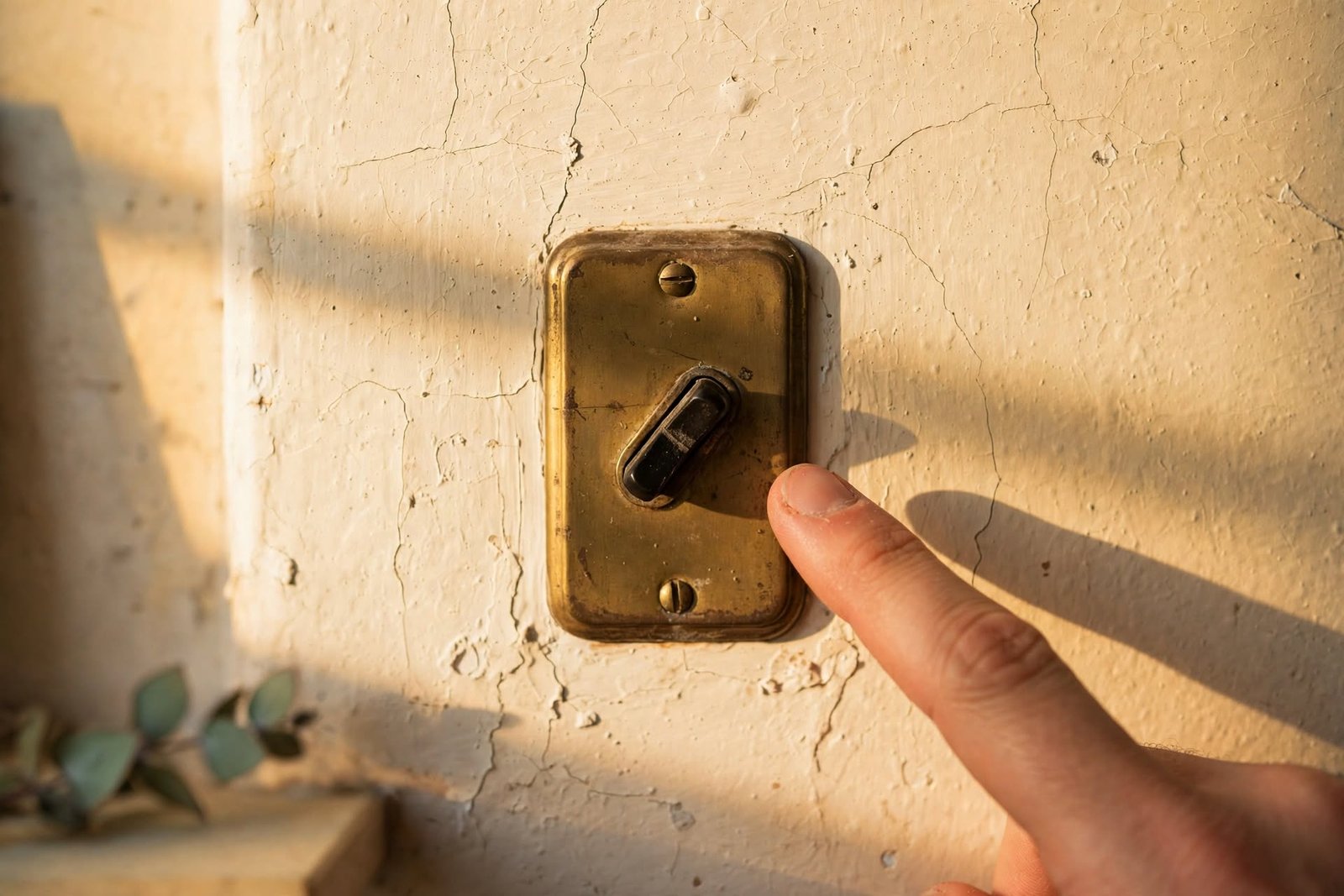Dependencia emocional: señales, causas y cómo superarla 2 Interruptor de luz antiguo a medio accionar como metáfora de las relaciones intermitentes
